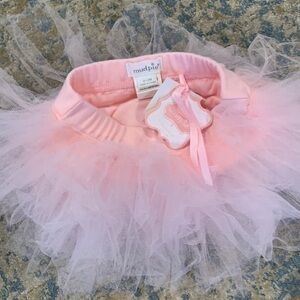 Mud Pie baby girl pink raffle tutu size 0-12 M